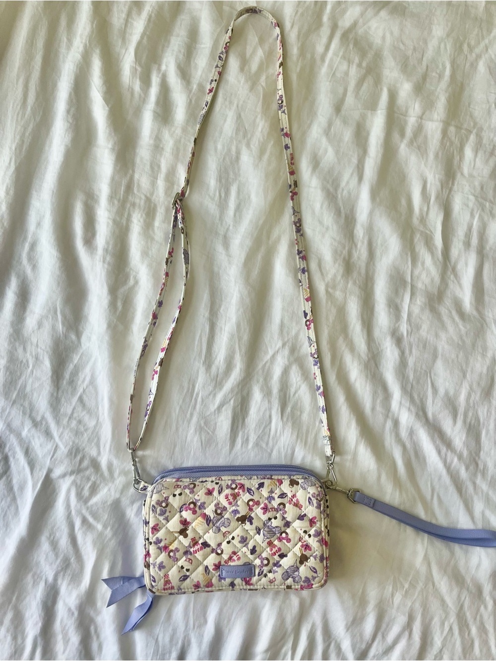 VERA Bradley x Disney Purple Sweet Treats RFID All In One Crossbody Wallet